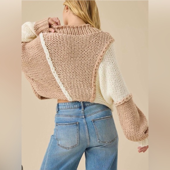 Altar'd State Two-Tone Knit Sweater - Picture 3 of 7